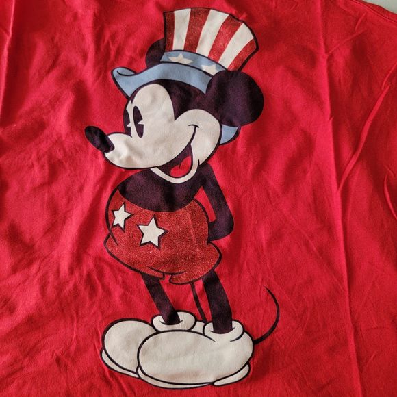Disney Tops - Disney Mickey Tank Top Red Mickey Mouse Patriotic - Size Junior XL (15/17)